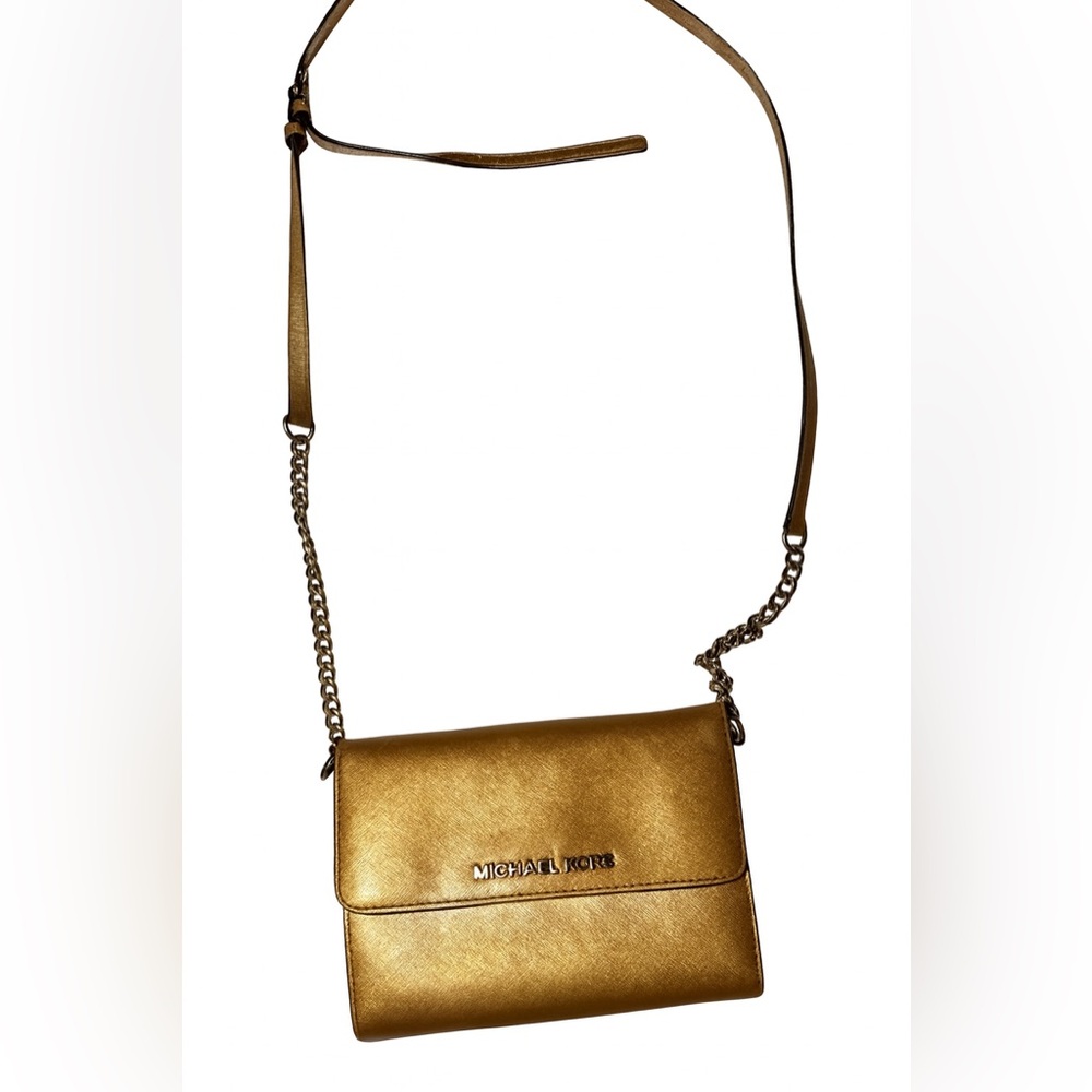 Michael Kors Metallic Gold Crossbody Bag